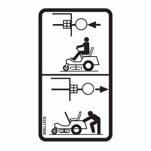 Ariens Lawn Mower Decal, Transmission Disconnect
