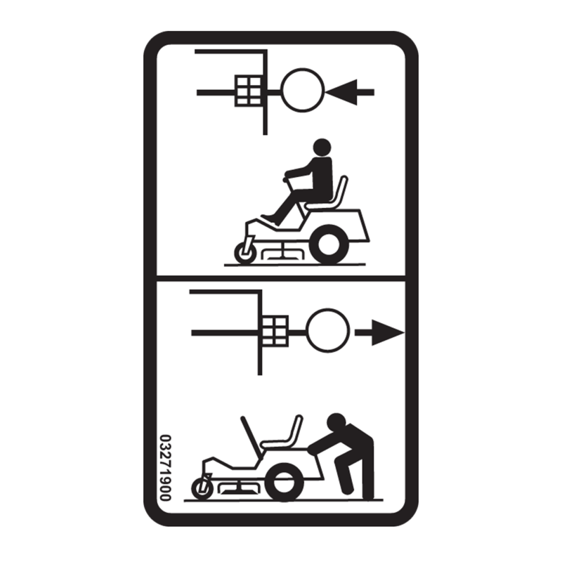 Ariens Lawn Mower Decal, Transmission Disconnect