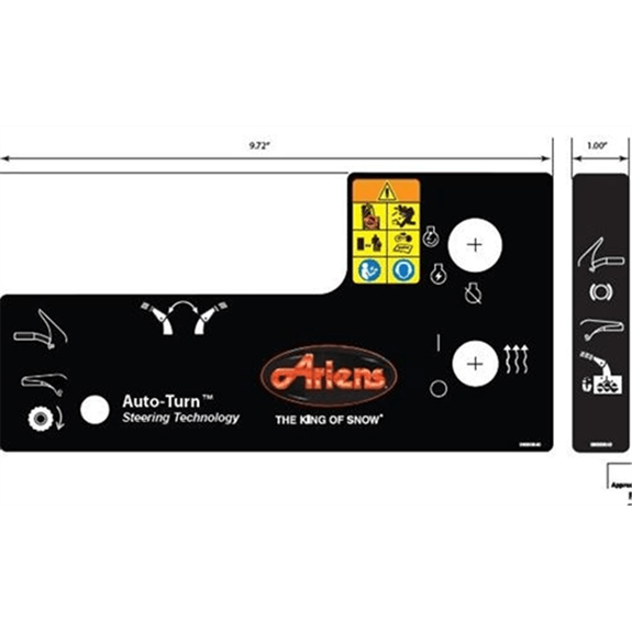 Ariens Sno-thro Decal, Control 12v