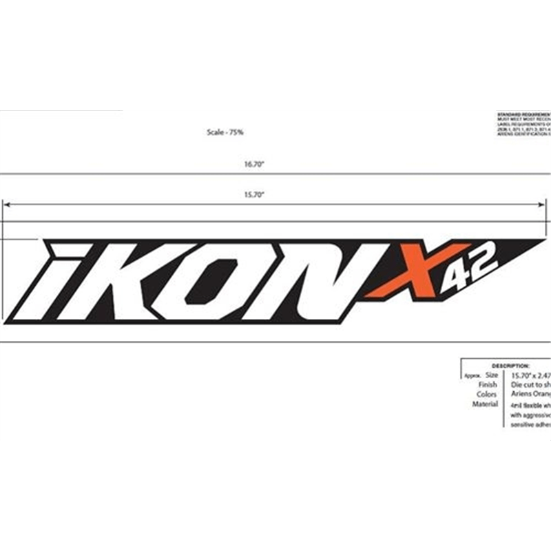 Ariens Lawn Mower Decal,  42