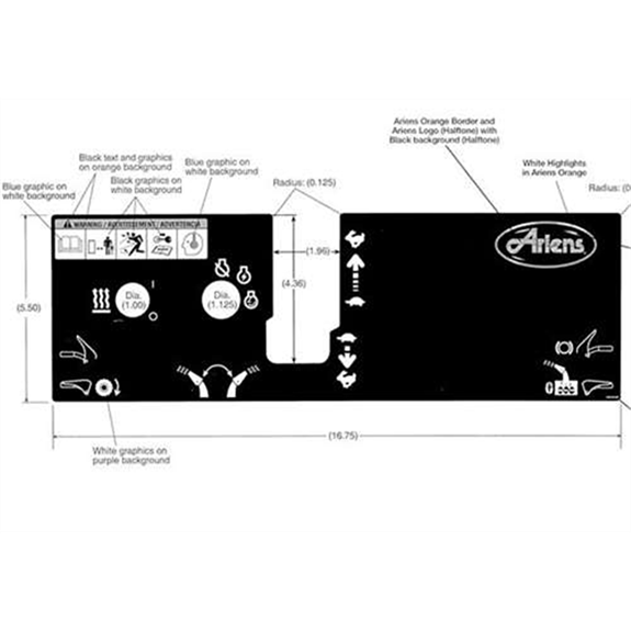 Ariens Sno-thro Decal, 1024/1128 Control
