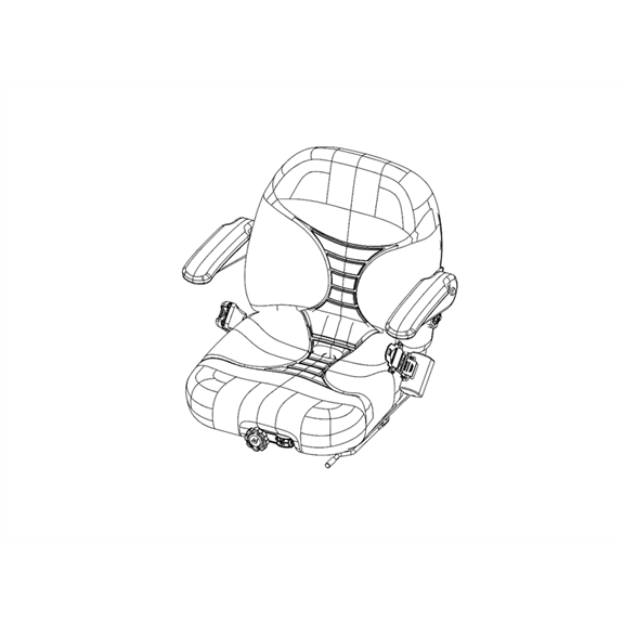 Seat,susp,w/seat Belt,lt Gry