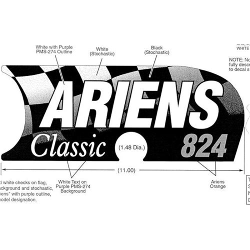 Decal- Front Panel 824 Classic