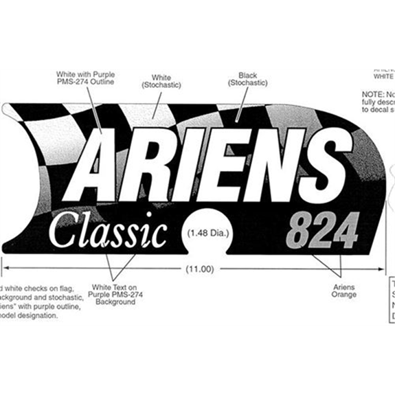 Decal- Front Panel 824 Classic