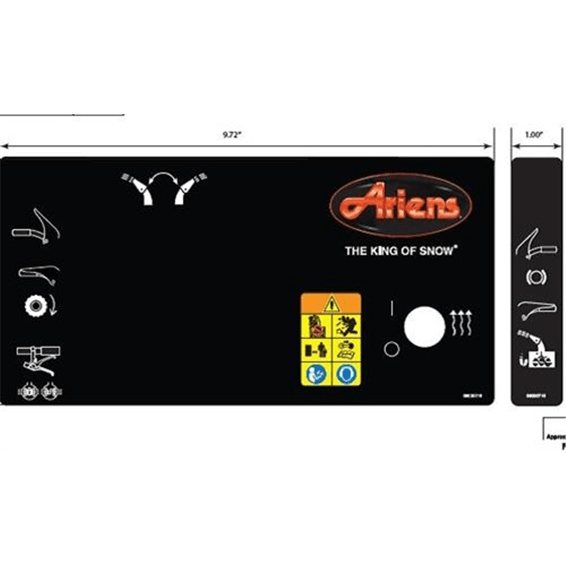 Ariens Sno-thro Decal, Control, Deluxe Remote Axle, Heated Hand Grips
