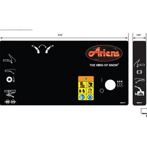 Ariens Sno-thro Decal, Control, Deluxe Remote Axle, Heated Hand Grips