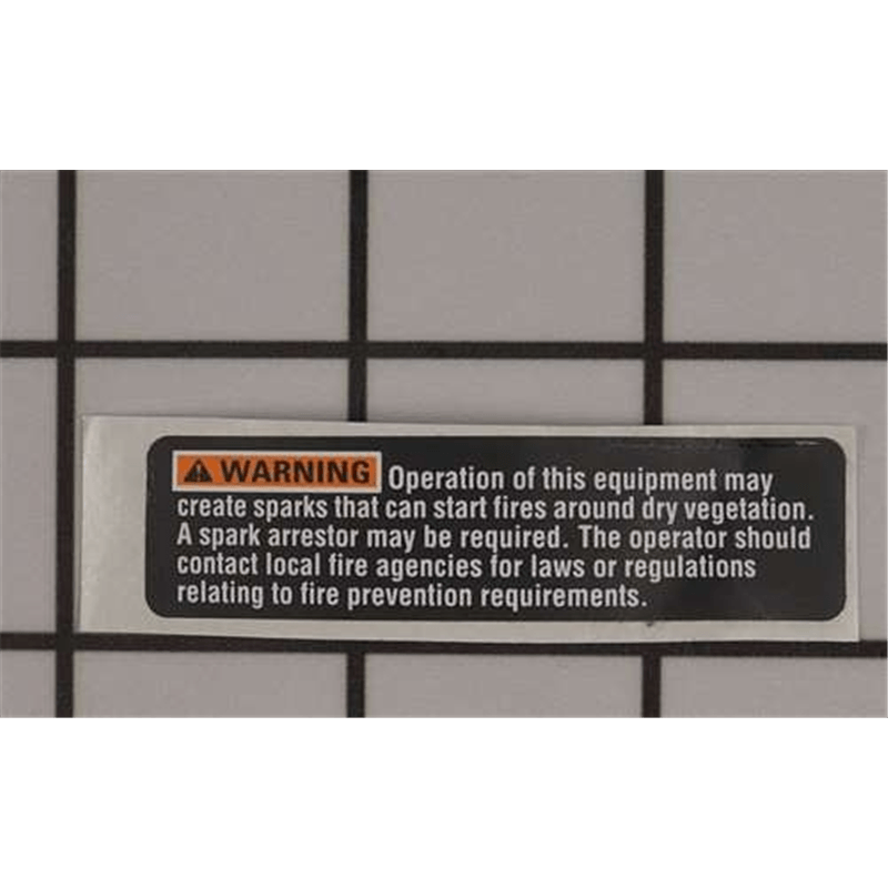 Combustion Warning Label