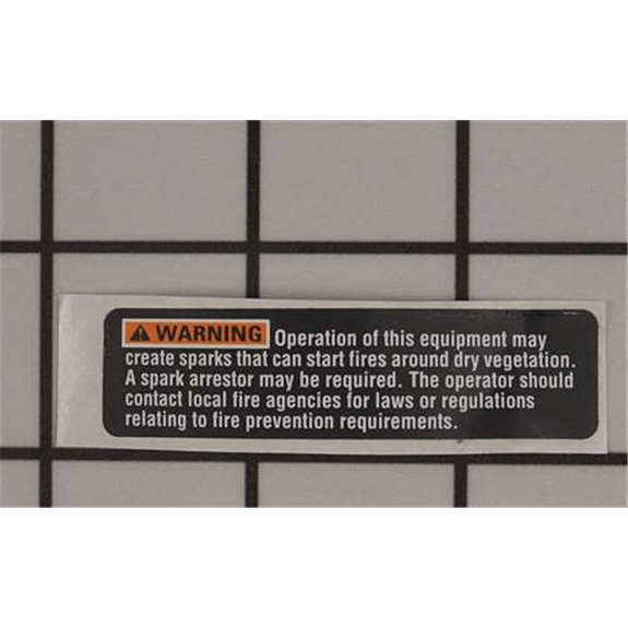 Combustion Warning Label