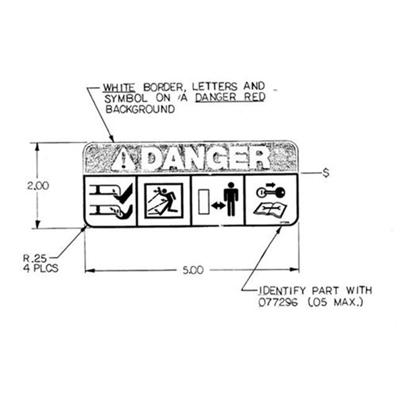 Decal- Mower Pan