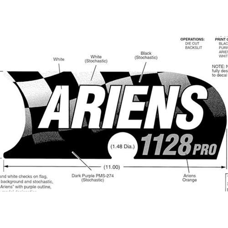 Ariens Sno-thro Decal, Front Panel- 1128