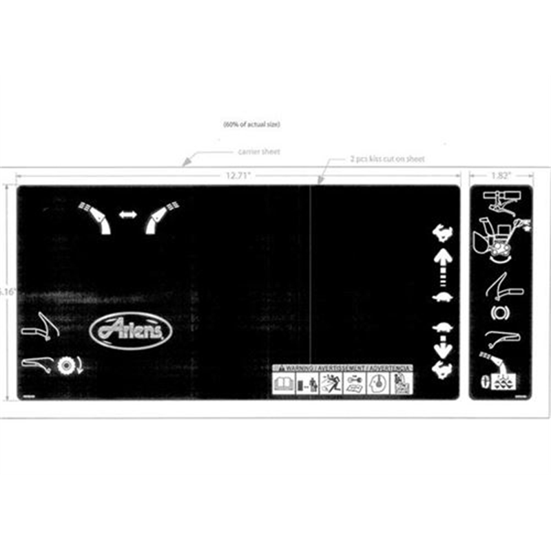 Ariens Sno-thro Decal, Control Track, With Crank, Manual