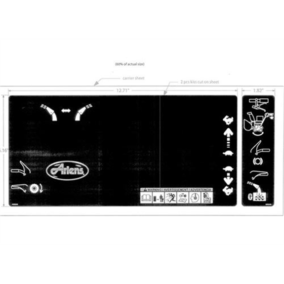 Ariens Sno-thro Decal, Control Track, With Crank, Manual