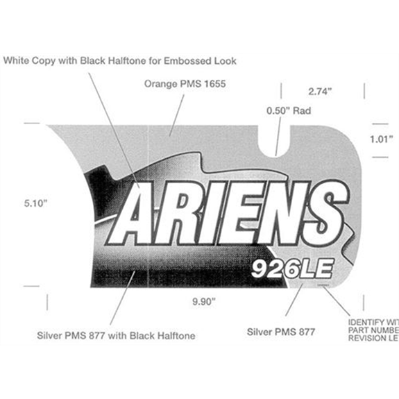 Decal, Front Dash-926le