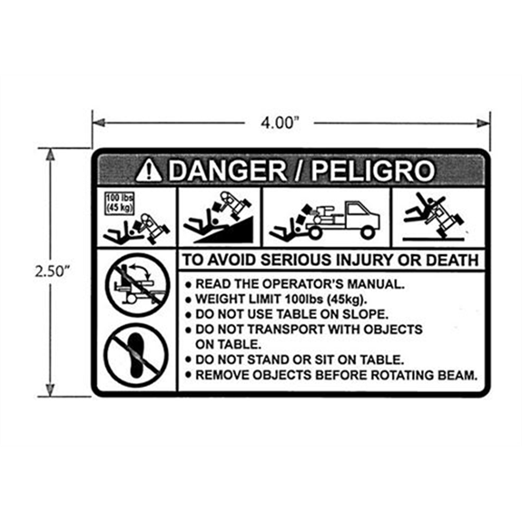 Decal,work Table