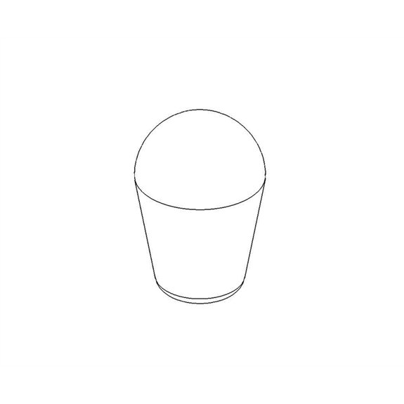 Knob,soft Teardrop,push-on Blk