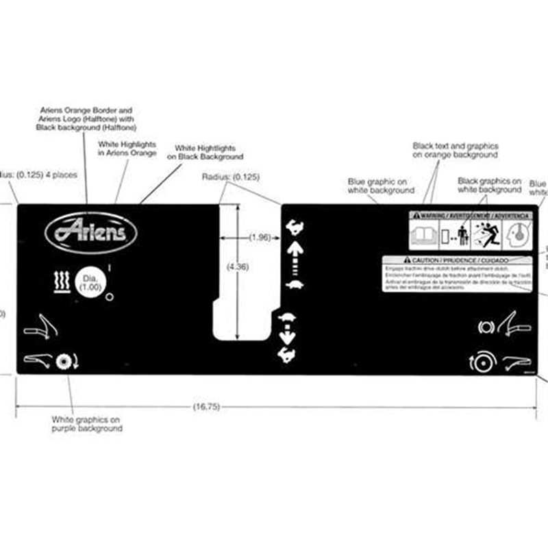 Ariens Sno-thro Decal- 936 Control