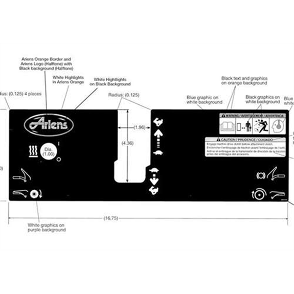 Ariens Sno-thro Decal- 936 Control