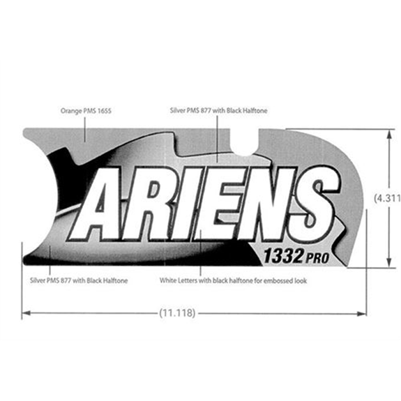 Ariens Sno-thro Decal, Front Panel - 1332