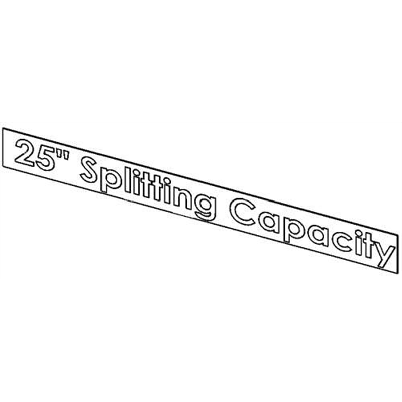 Decal,25 in.capacity (Ariens)
