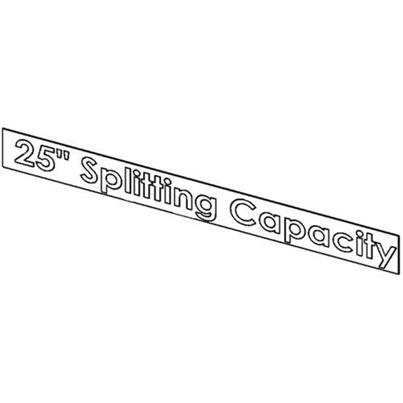 Decal,25 in.capacity (Ariens)