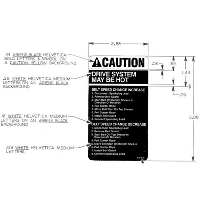 Caution Decal