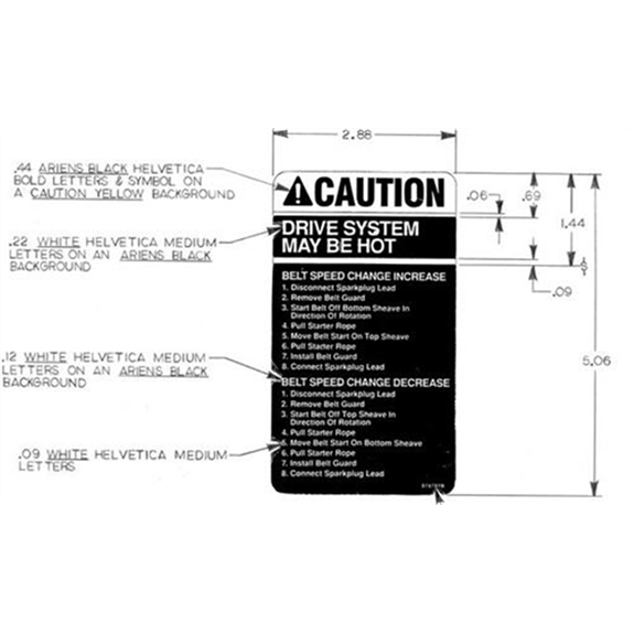 Caution Decal