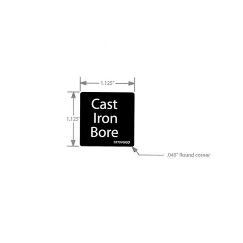 Decal - Cast Iron Bore