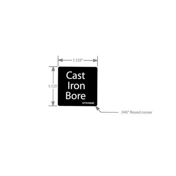 Decal - Cast Iron Bore