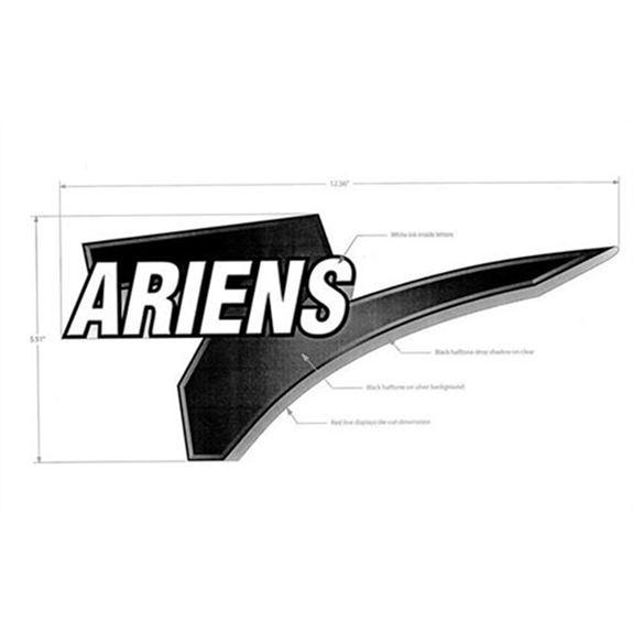 Ariens Lawn Mower Decal,  Hood
