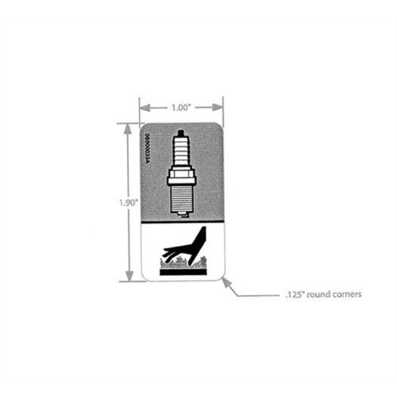 Decal, Spark Plug Access