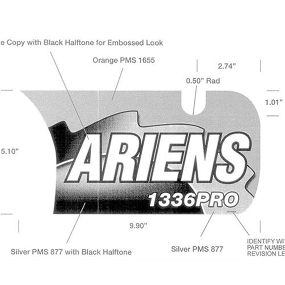 Decal, Front Dash-1336dle Decal, Front Dash-1336dle
