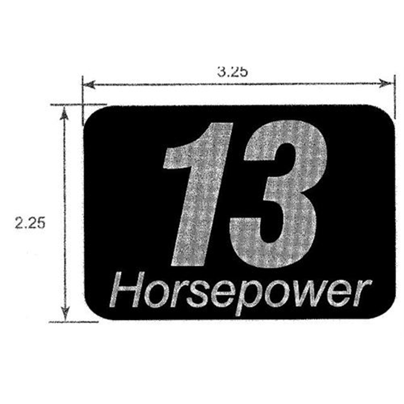 Decal, 13 Hp