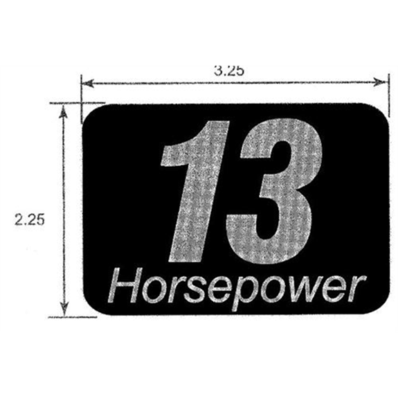 Decal, 13 Hp