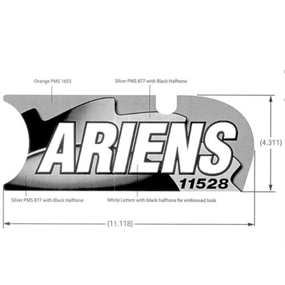 Ariens Sno-thro Decal, Front Panel - 11528le