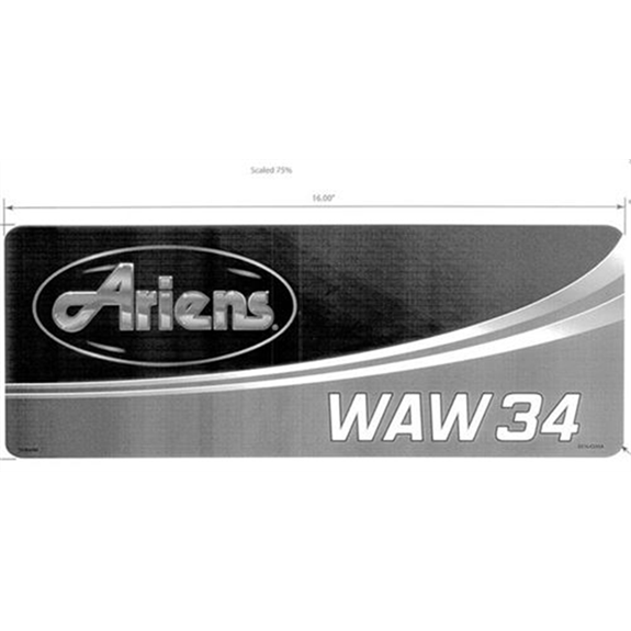 Decal,waw 34 Ariens Dash
