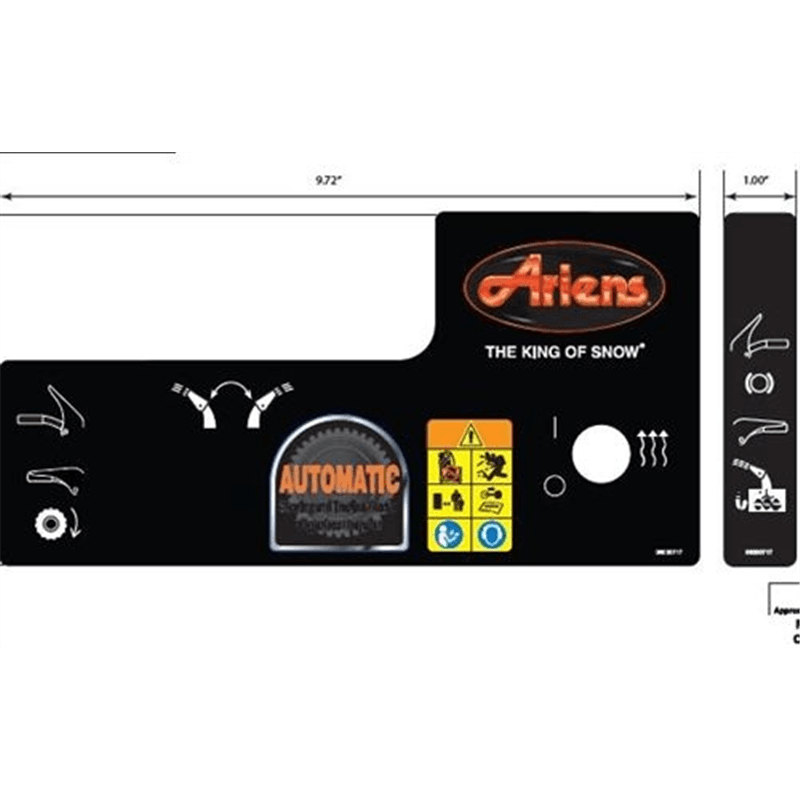 Ariens Sno-thro Decal, Control, Platinum