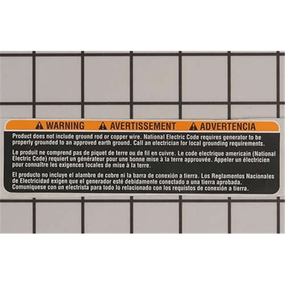 Ground Warning Label