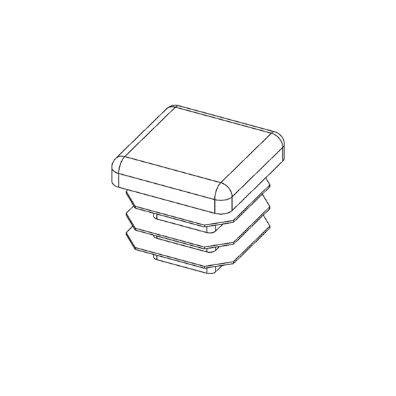 Plug, .625 in. Sq Black (14-20ga)