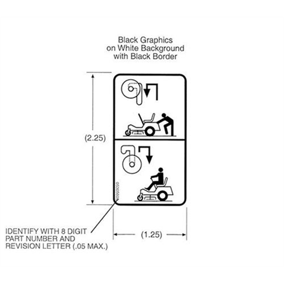 Ariens Lawn Mower Decal, Transmission Disconnect