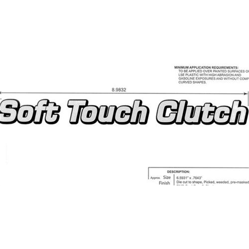Decal, Soft Touch Clutch
