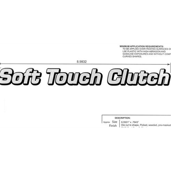 Decal, Soft Touch Clutch