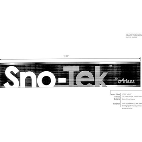 Decal, Dash - Sno-tek