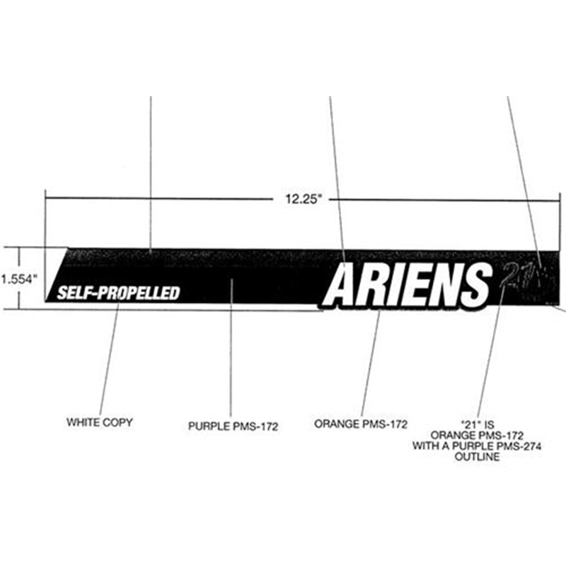Ariens Walk-behind Mower Decal- Panel, Ariens 21-self Propelled