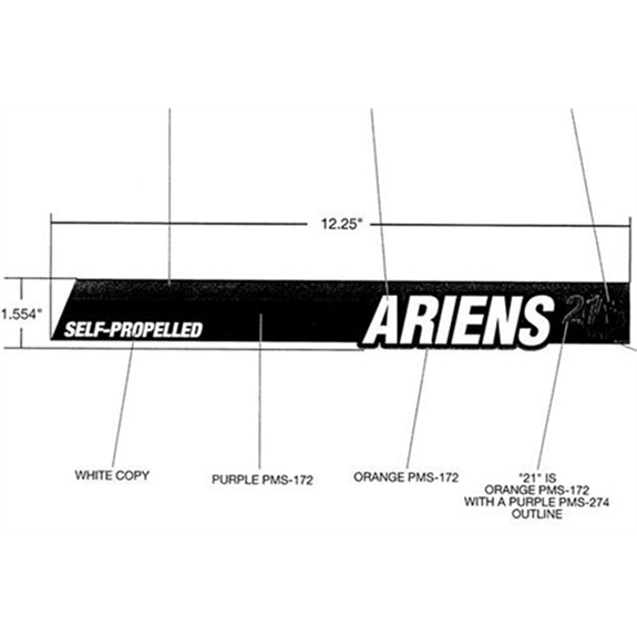 Ariens Walk-behind Mower Decal- Panel, Ariens 21-self Propelled