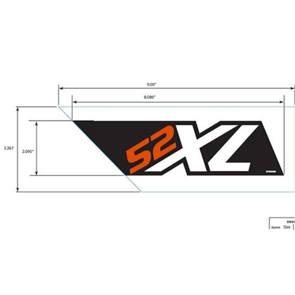 Decal, Lh Side Panel  in.52xl in.