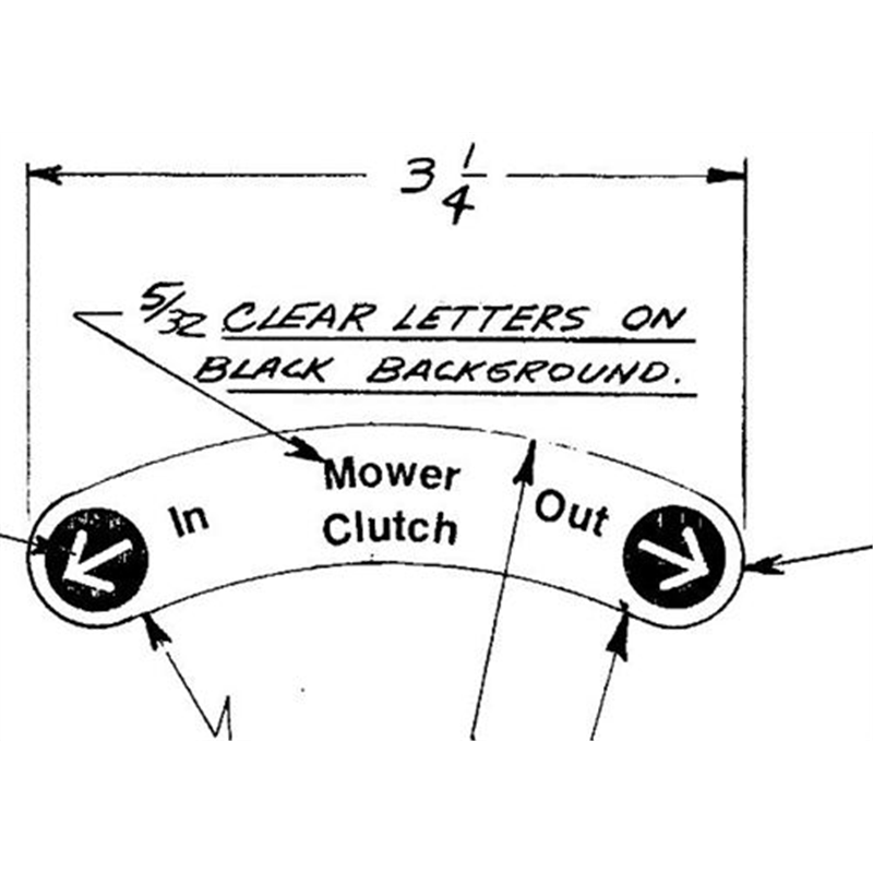 Mower Clutch Decal