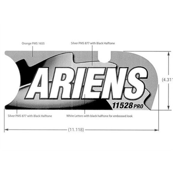 Ariens Sno-thro Decal, Front Panel - 11528