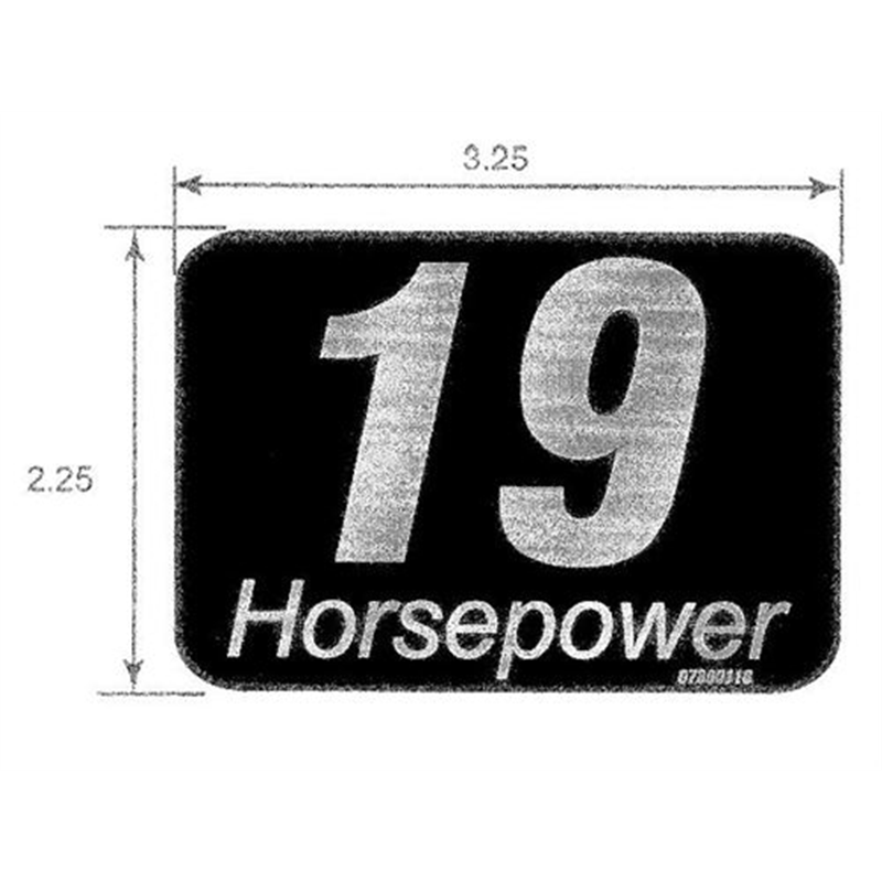 Decal, 19 Hp