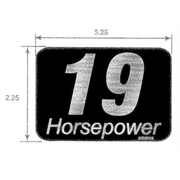 Decal, 19 Hp