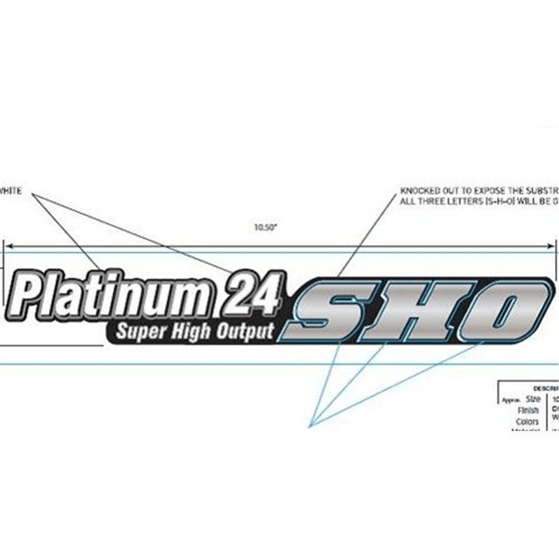 Decal,dash-platinum 24 Sho